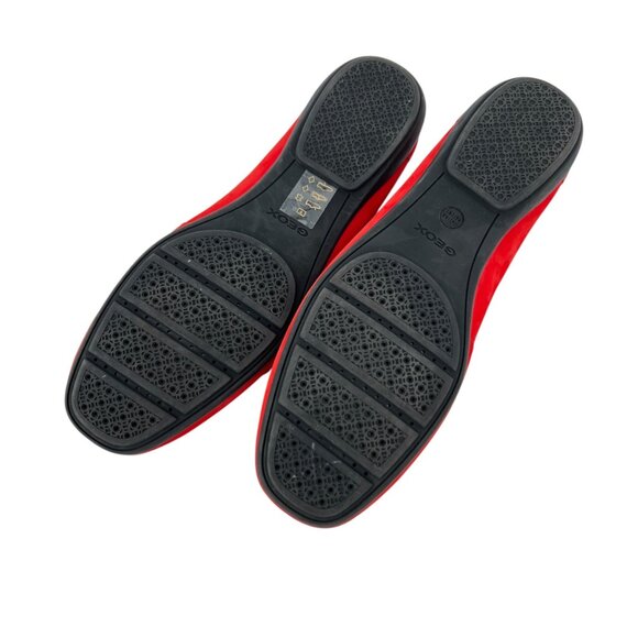 GEOX Annytah Red Suede Womens Loafers Size 40 EU 10 US - Picture 11 of 16